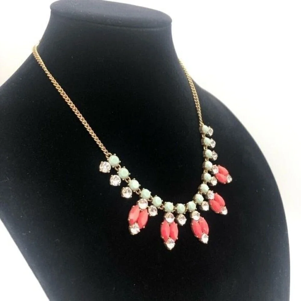 J.Crew Statement Crystal & Rhinestones Necklace